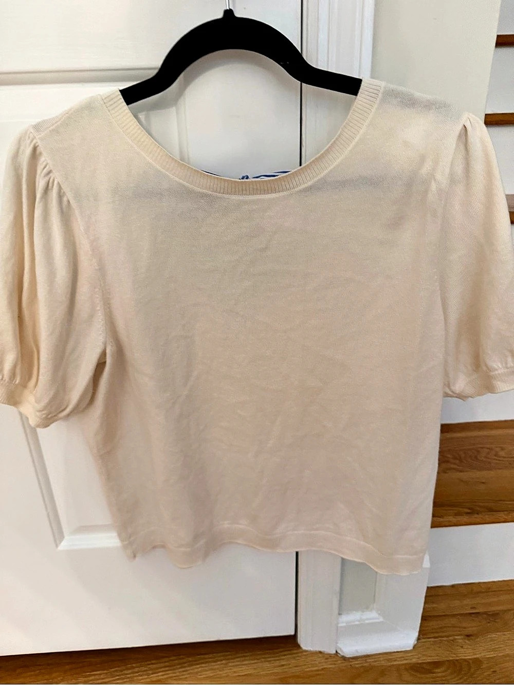 J.CREW Cotton Puff Sleeve Top in Cream Like New
